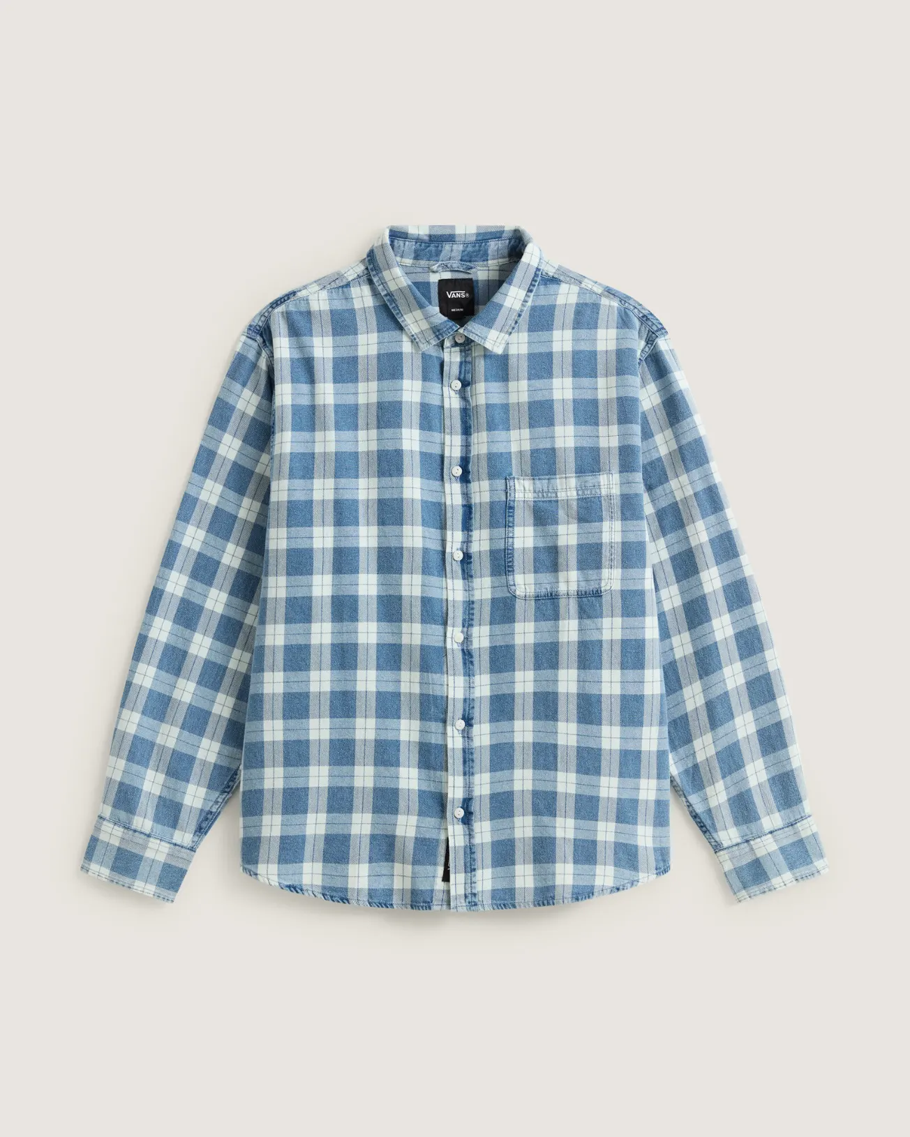 VANS - חולצה מכופתרת ארוכה Lawson Vintage Indigo – V00U56HEC – bleach-indigo – 1