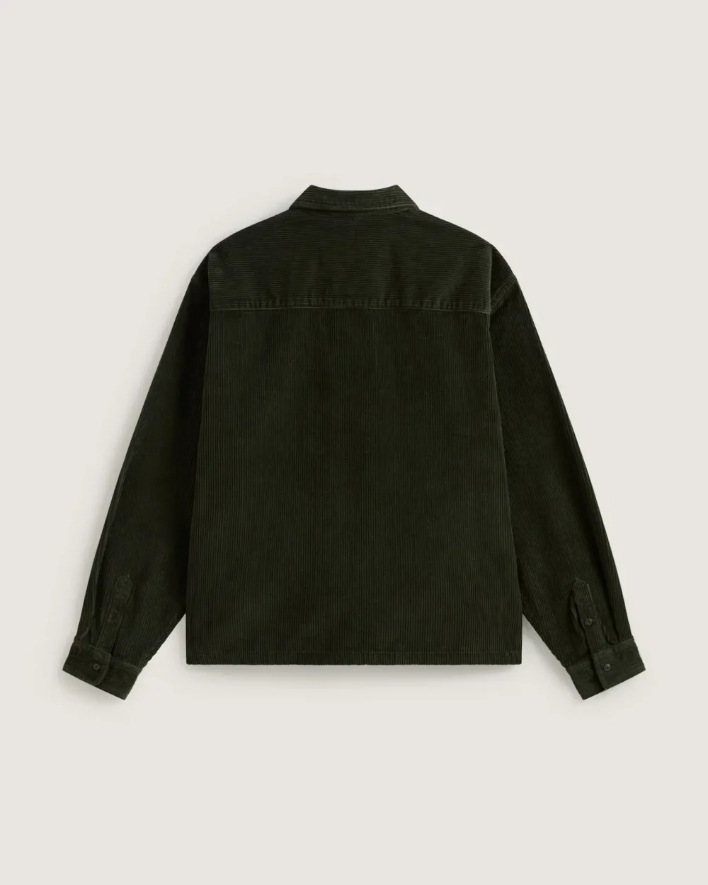 VANS - חולצה מכופתרת ארוכה Martinez Cord – V00UBQFRN – obsidian-fern – 1