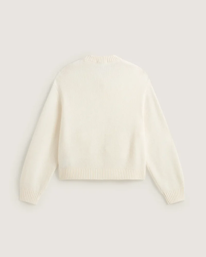 VANS - קרדיגן Teddy Round Neck – V00UCPC9F – egret – 1