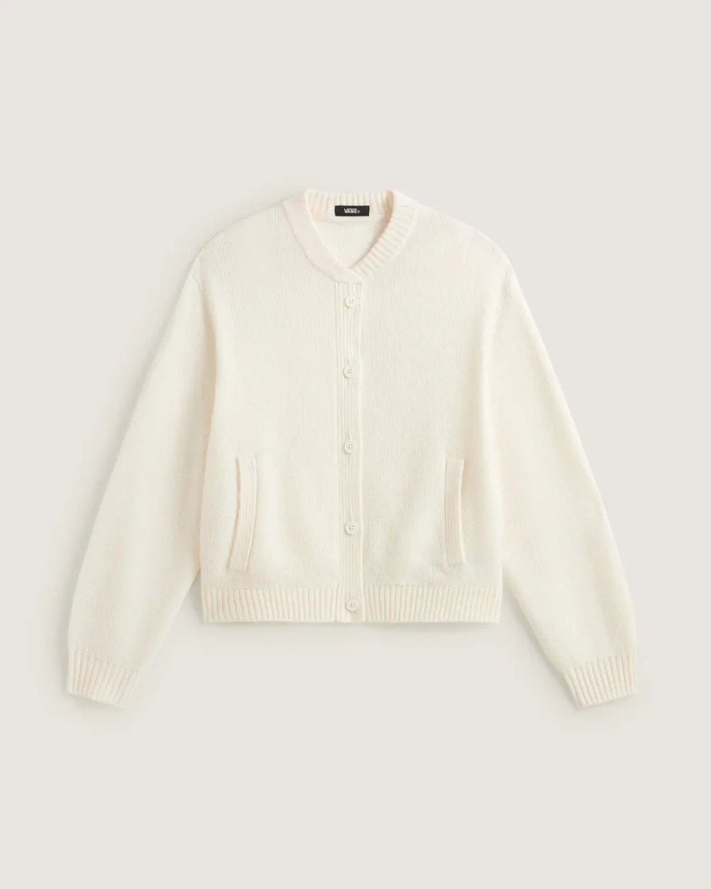 VANS - קרדיגן Teddy Round Neck – V00UCPC9F – egret – 1