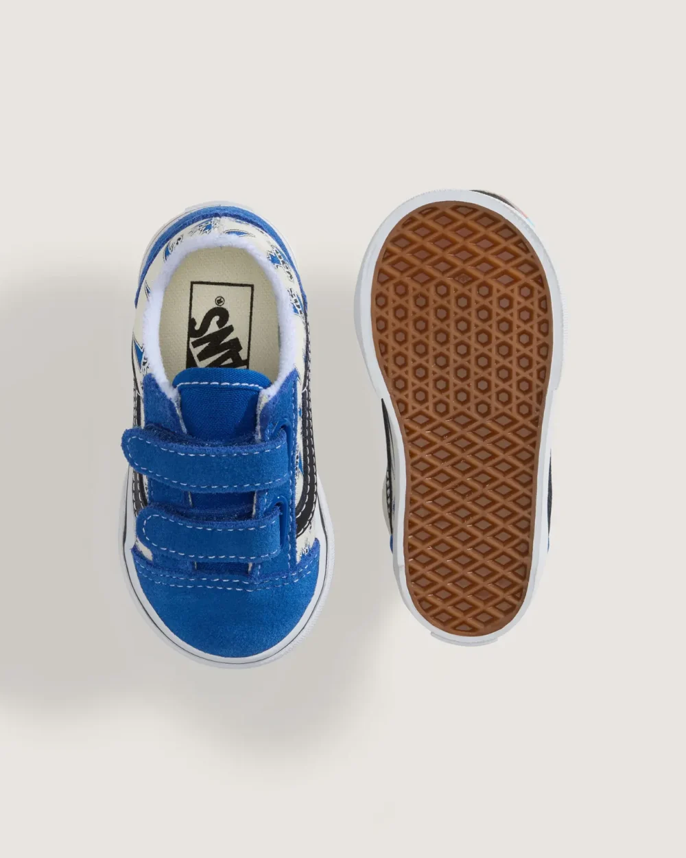 VANS - נעלי סניקרס לילדים Old Skool V (גיל 1-4) – V00VB20FG – classic-blue-true-white – 2
