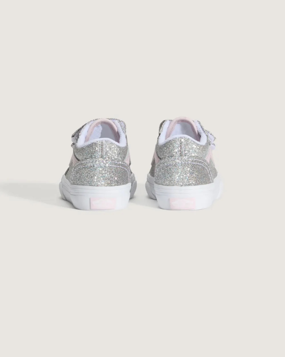 VANS - נעלי סניקרס לילדים Old Skool V (גיל 1-4) – V00VB2HN3 – glitter-silver-pale-petal – 3