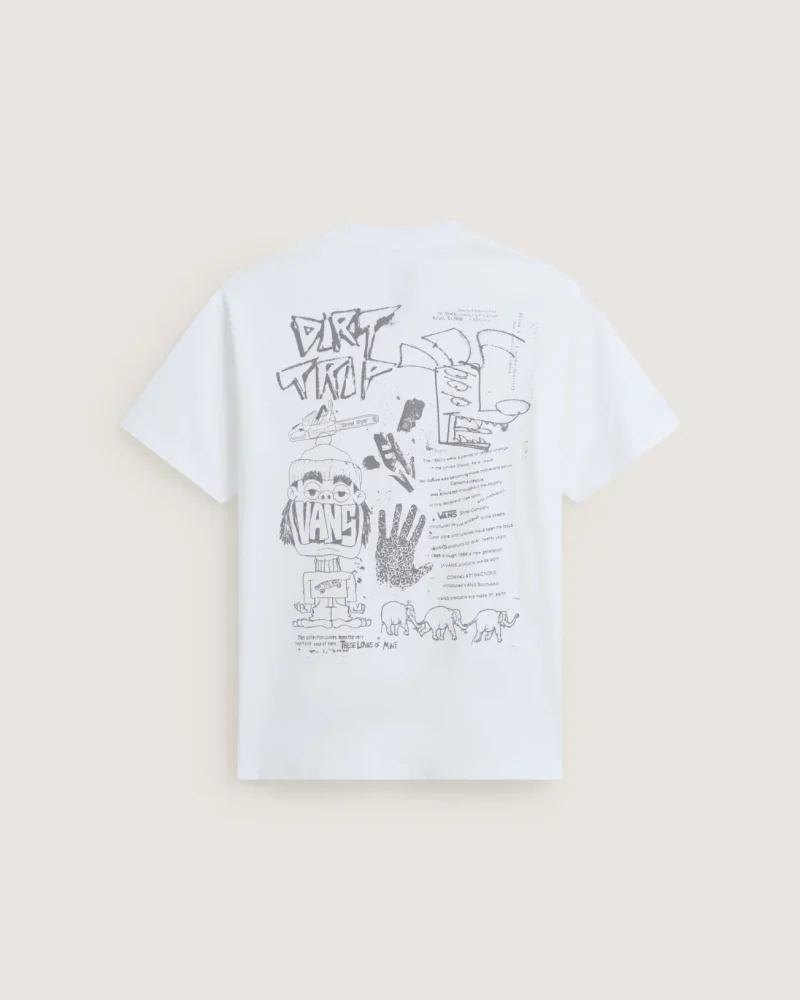 VANS - חולצת טי קצרה Dirt Trip – V00X02WHT – white – 1