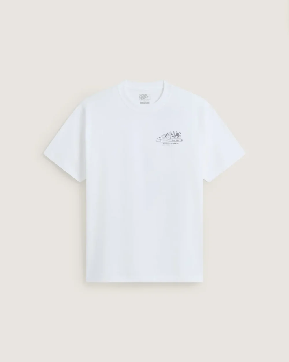 VANS - חולצת טי קצרה Dirt Trip – V00X02WHT – white – 1