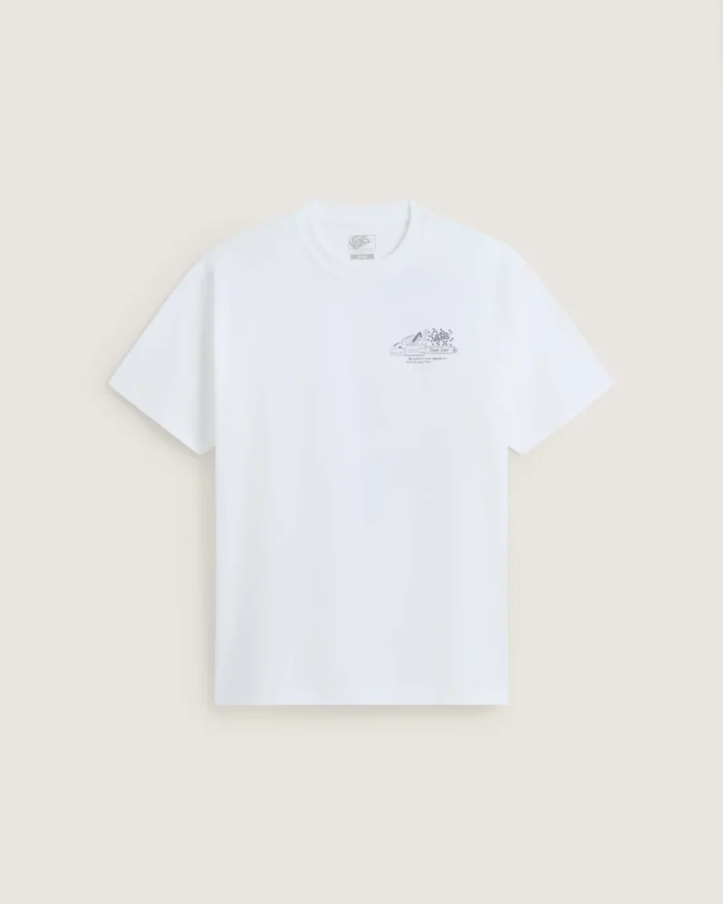 VANS - חולצת טי קצרה Dirt Trip – V00X02WHT – white – 1