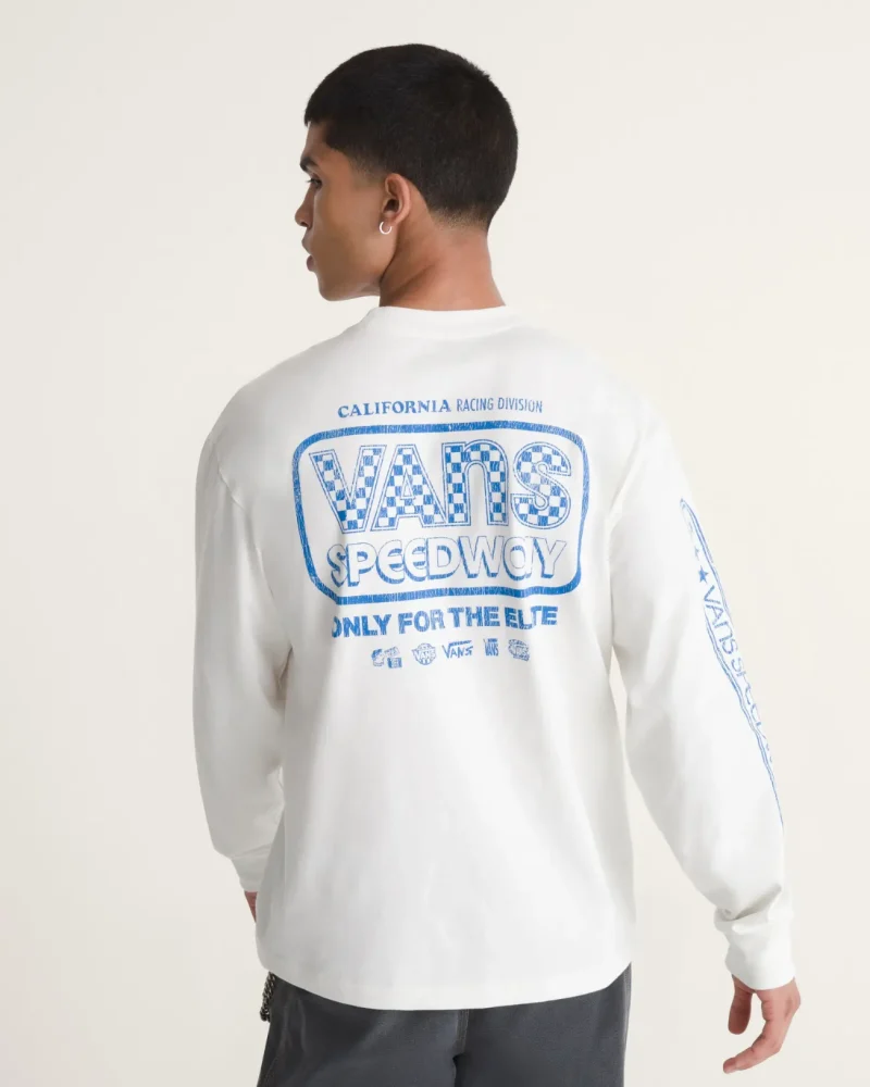 VANS - חולצת טי ארוכה Vans Speedway – V00X2GFS8 – marshmallow – 3