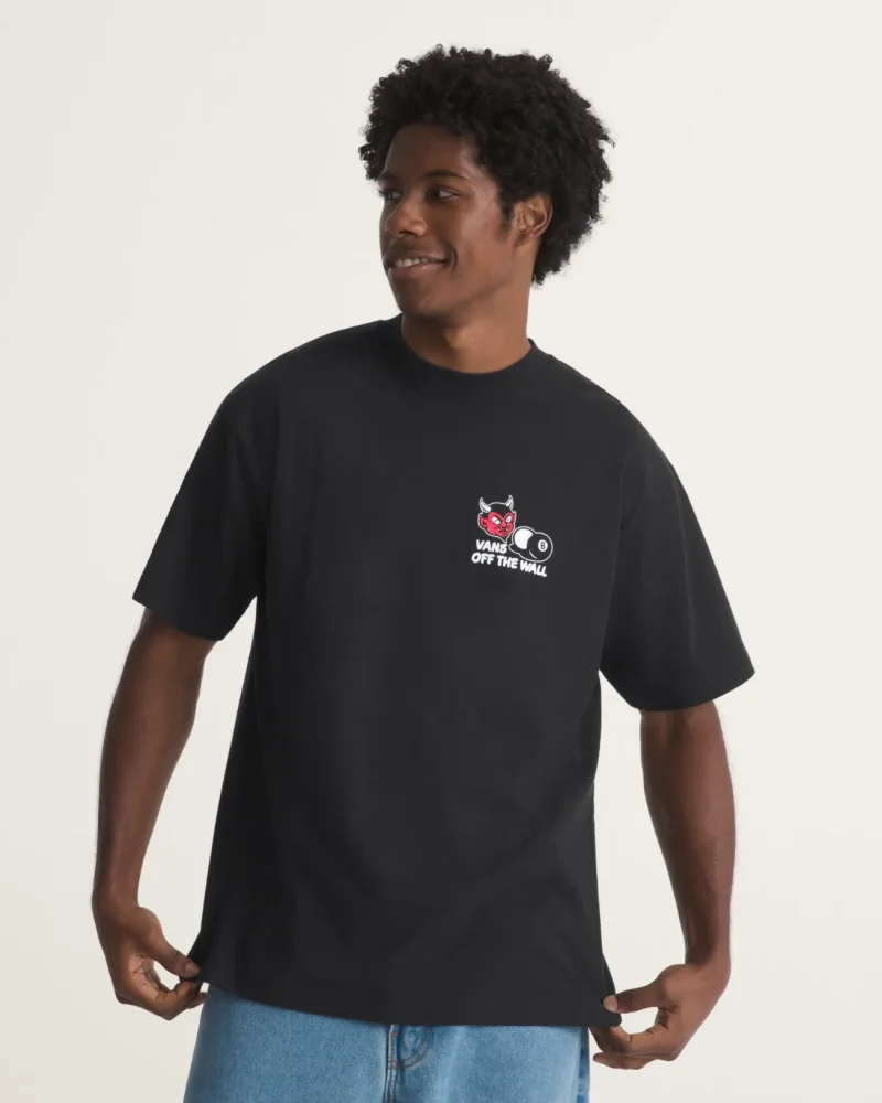 VANS - חולצת טי קצרה Old Scratch – V00X2TBLK – black – 2