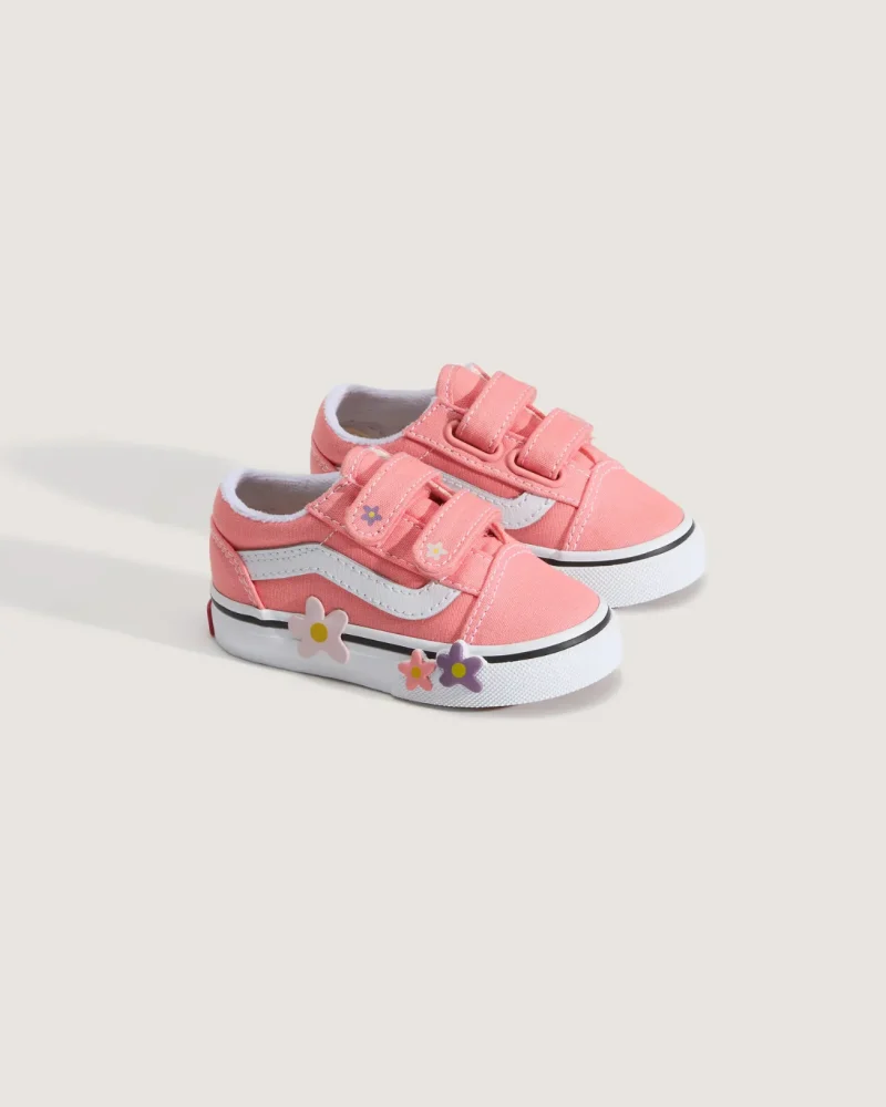 VANS - נעלי סניקרס לילדים Old Skool V (גיל 1-4) – V00Z5XGSB – sunset-blush-pink – 1
