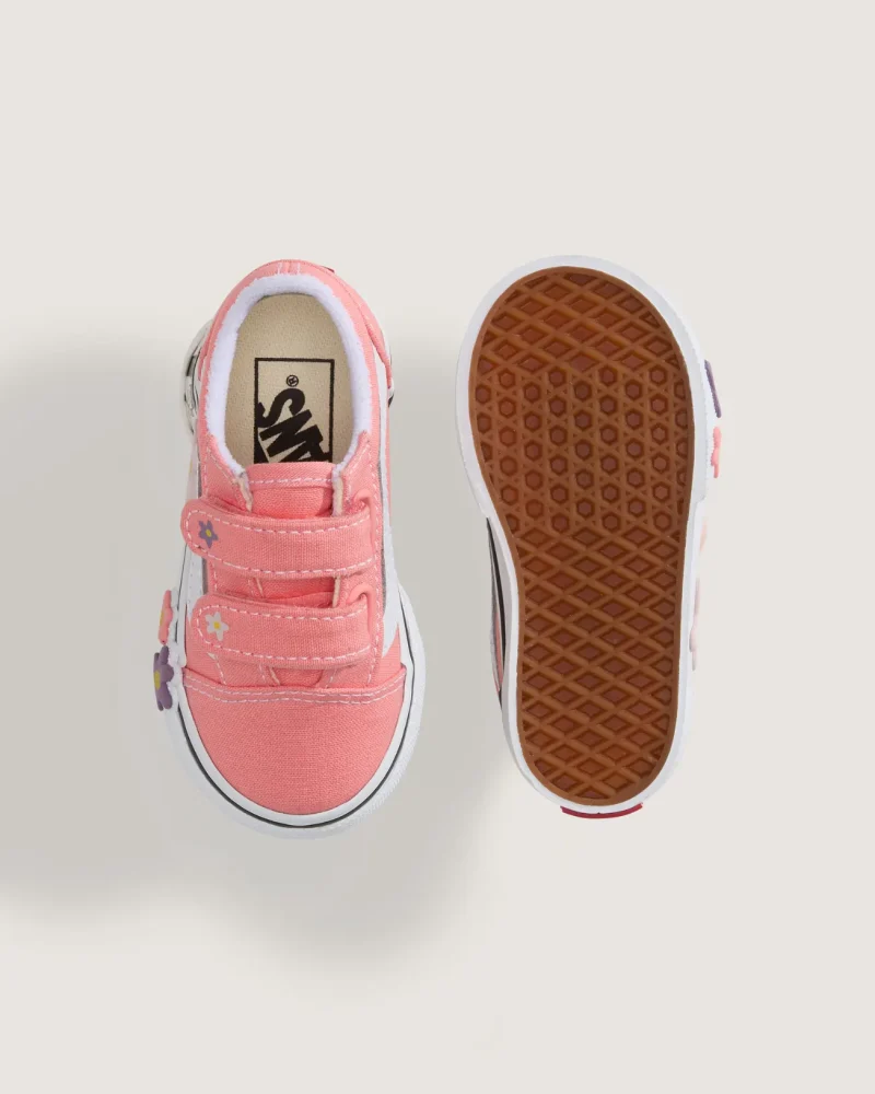VANS - נעלי סניקרס לילדים Old Skool V (גיל 1-4) – V00Z5XGSB – sunset-blush-pink – 2