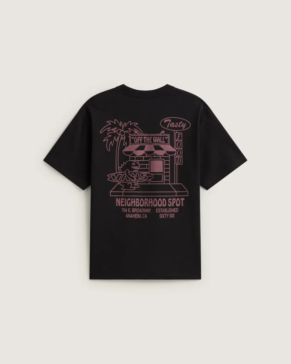 VANS - חולצת טי קצרה Food Spot – V01024BLK – black – 1