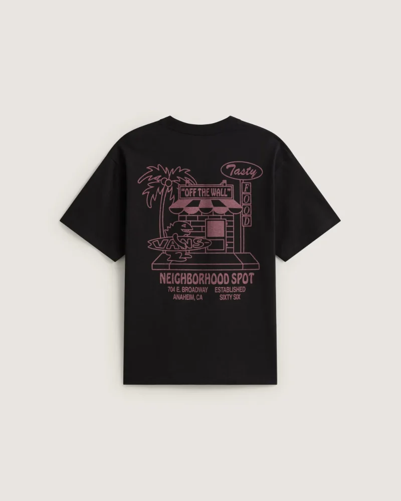 VANS - חולצת טי קצרה Food Spot – V01024BLK – black – 1
