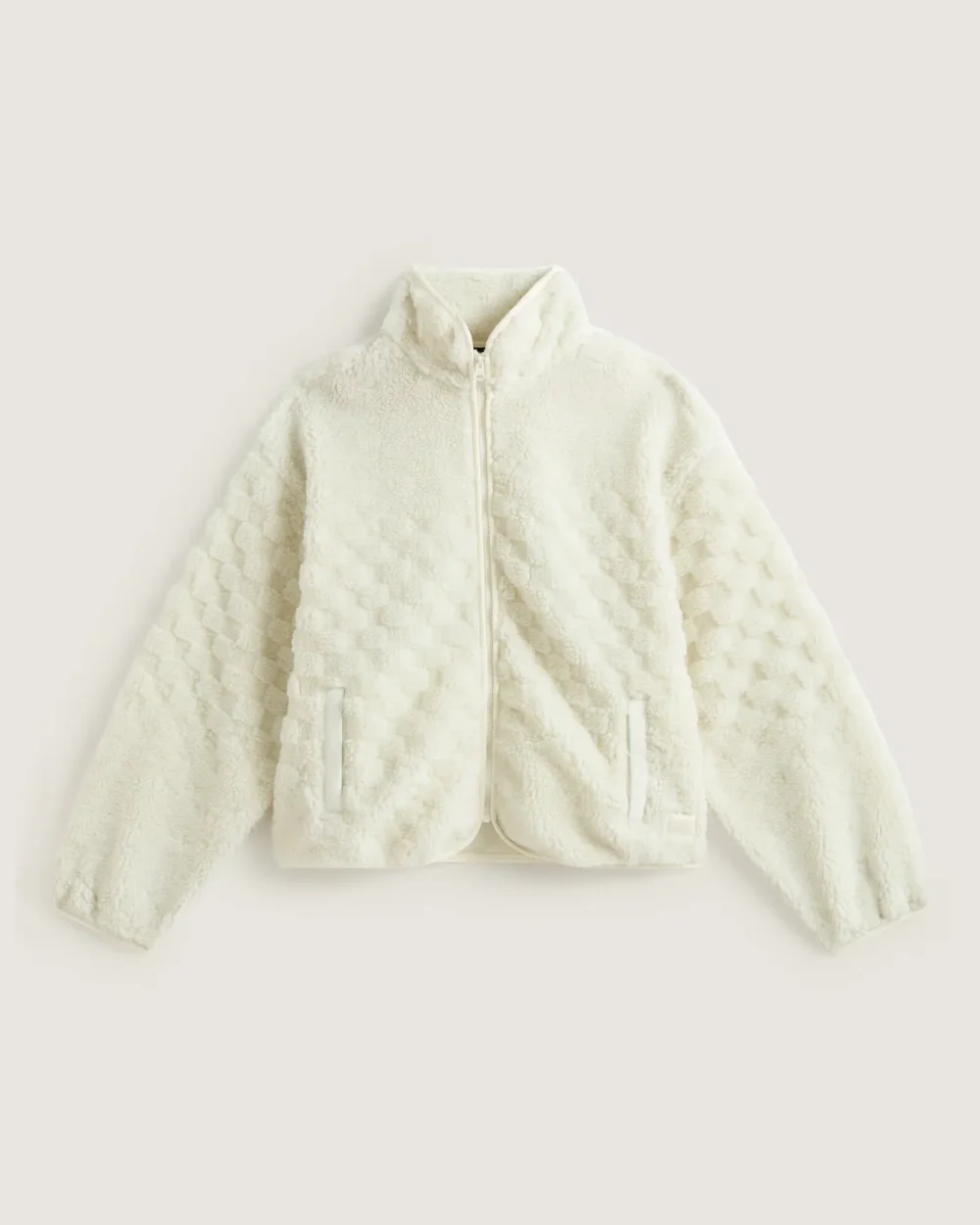 VANS - ג'קט פליס Queens High Pile Jacket – V010CXFS8 – marshmallow – 1