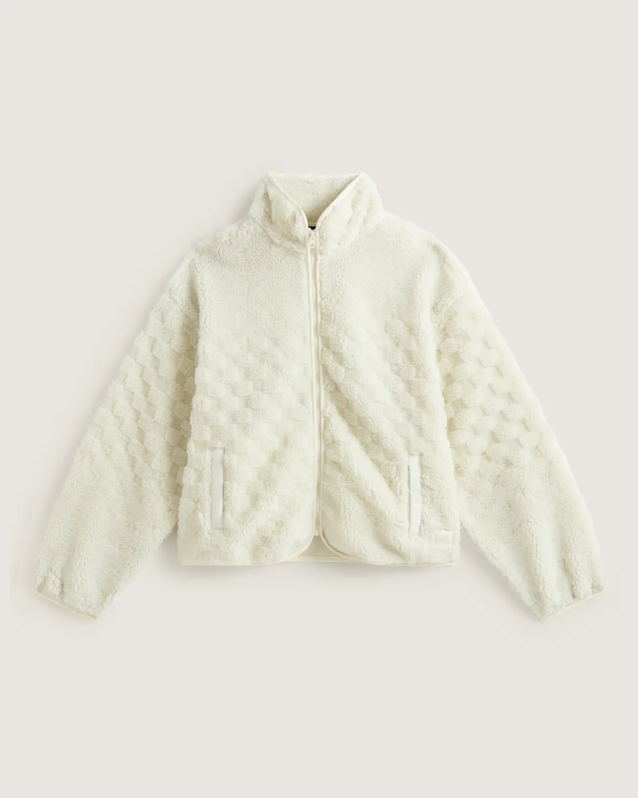 VANS - ג'קט פליס Queens High Pile Jacket – V010CXFS8 – marshmallow – 1
