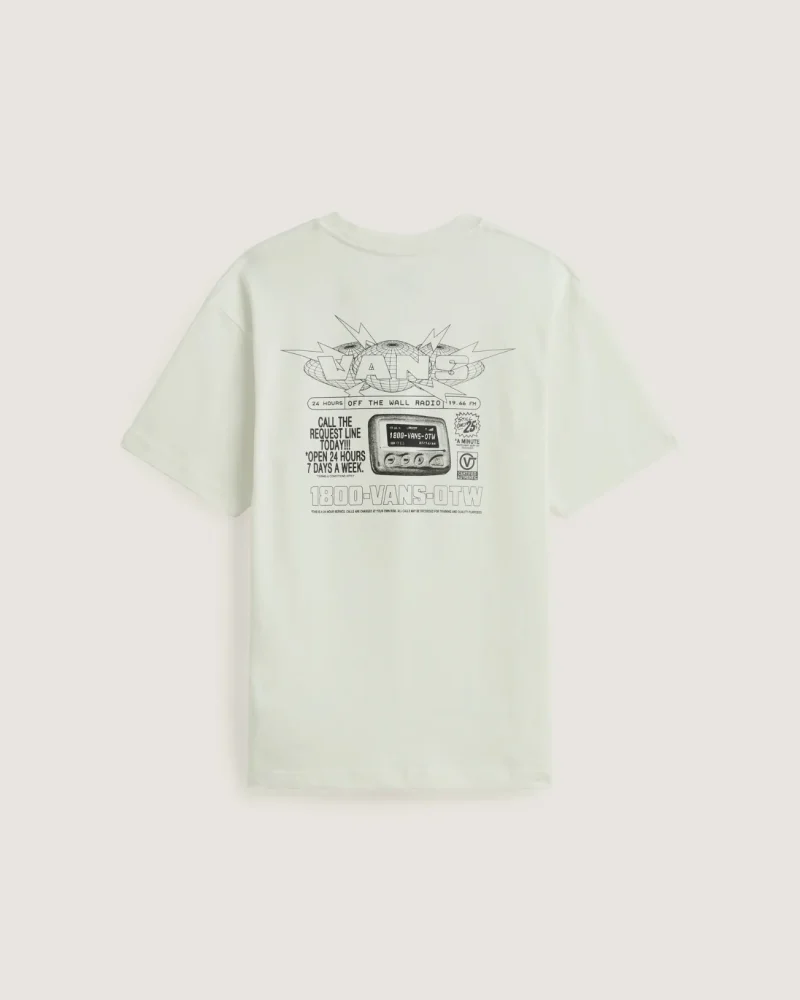 VANS - חולצת טי קצרה Vans Hotline Radio – V010FWFS8 – marshmallow – 1